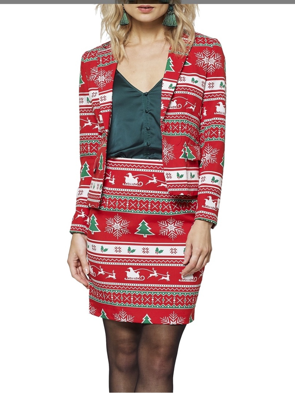 Women's winter wonderland Suit (blazer & skirt) small size 6